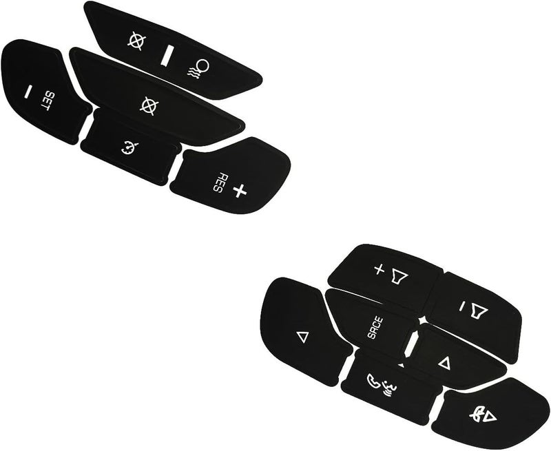 AtticZone Steeing Wheel Dash Button Repair Kit Stickers Decals Compatible with Cadillac Escalade ESV EXT 2007 2008-2014 - Image 3